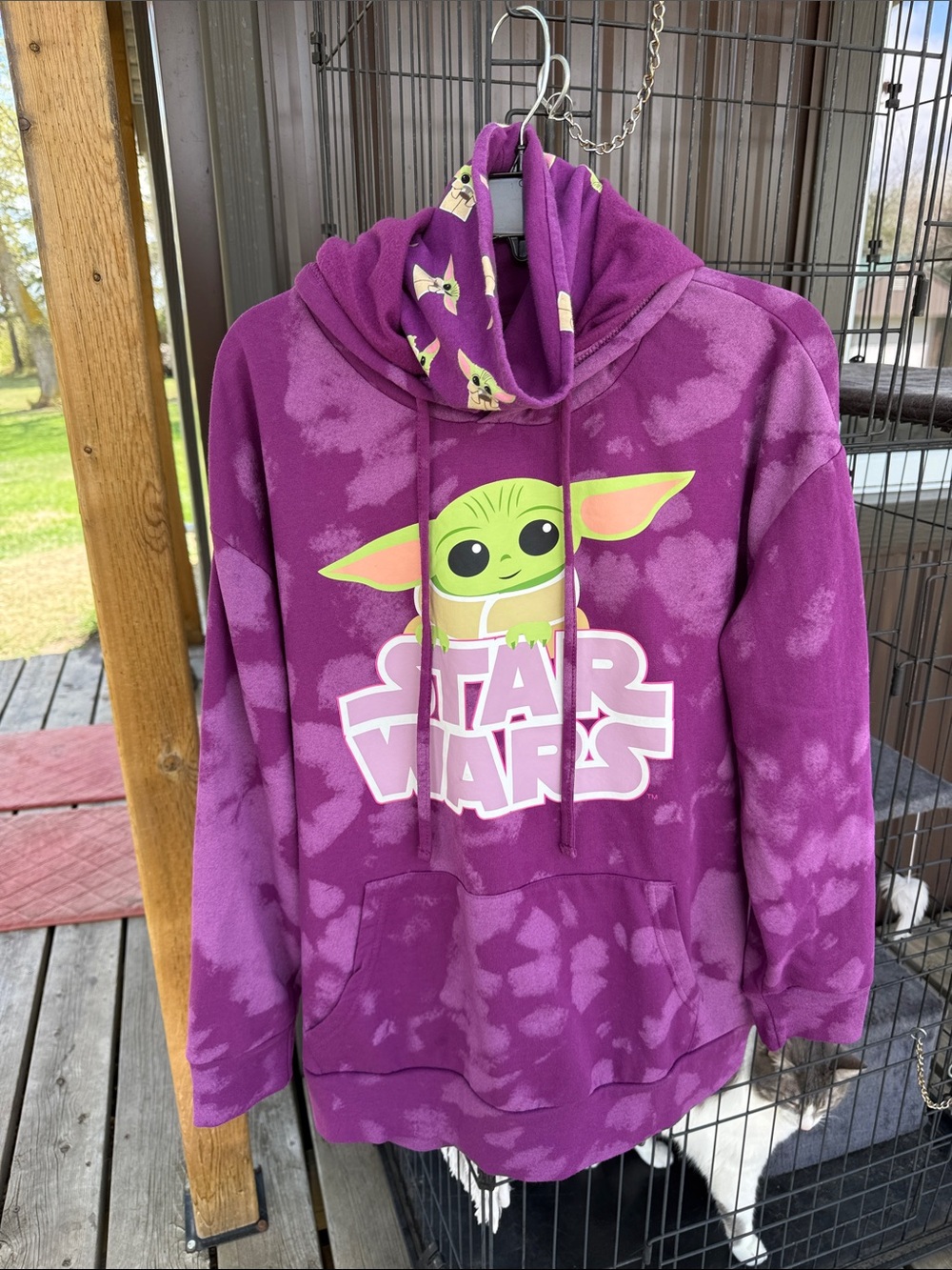 Star Wars Purple Grogu Tie-Dye Hoodie